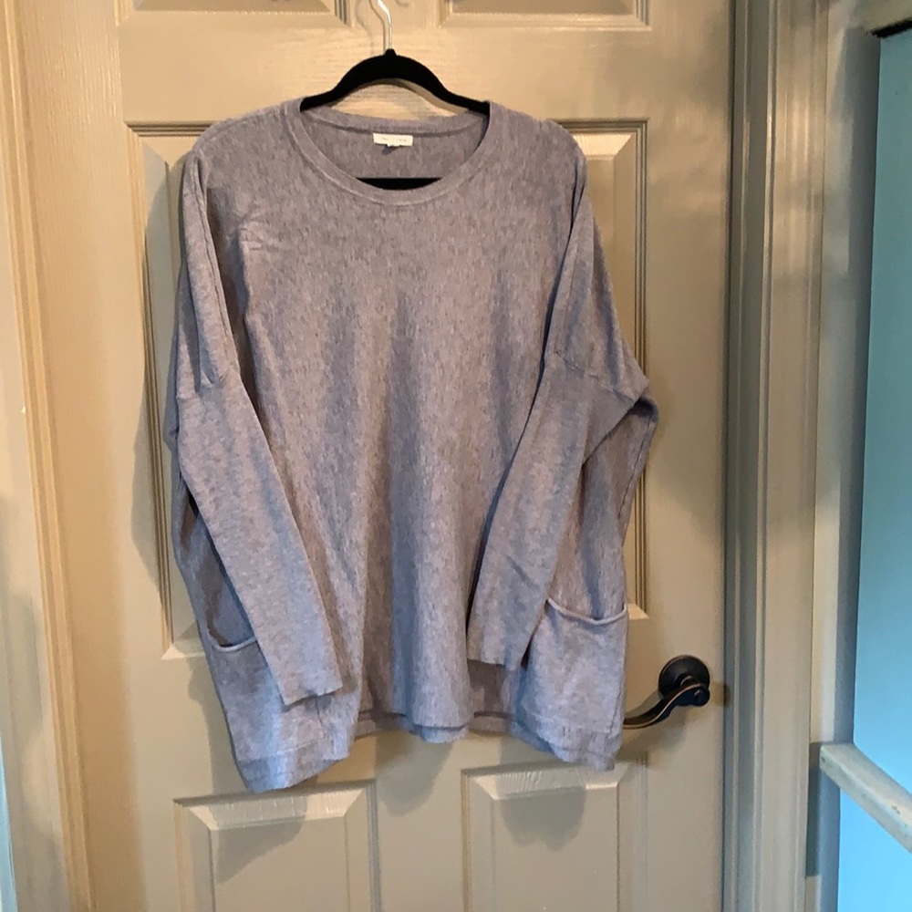 Off shoulder seam sweater
